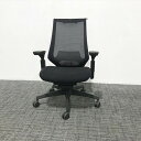 コクヨ デュオラチェア ハイバック メッシュ ハンガー付 肘付 オフィスチェア ブラック 【中古】