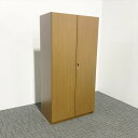 書庫 木目 ブラウン オカムラ 社長室家具 エグゼクティブ 両開き【中古】