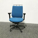 コクヨ ミトラ スタンダードバック ファブリック ハンガー付 デスクチェア 肘付 ターコイズ 【中古】