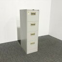 ファイリングキャビネット 4段 ファイルネット イトーキ グレー 【中古】