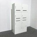1段ラテラル6人用ロッカー連結 レクトライン ダイヤル式 オカムラ ホワイト 【中古】
