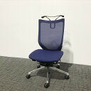 オカムラ オフィスチェア バロン ミディアムブルー メッシュ 【中古】