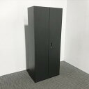 ワードローブ シリンダー錠付き エス イトーキ ブラック 【中古】