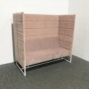 パネル付きソファ 2人用 アスプルンド ワークプラス ピンク 【中古】