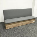 応接ソファ 3人用 ブレスタ オカムラ グレー 【中古】