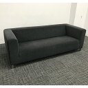 応接ソファ 3人用 グレー 【中古】