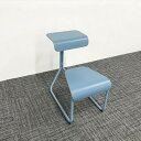 スクールデスク knoll トボガンチェアデスク ブルー 【中古】