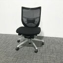 オカムラ バロン オフィスチェア ローバック スタンダードメッシュ ランバーサポート付 ブラック 【中古】