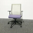 オフィスチェア シンクチェア 背3Dニットタイプ 肘付 steelcase スチールケース パープル 【中古】