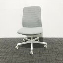 オフィスチェア ファブレチェア コクヨ ストライプ 肘無 グレー 【中古】