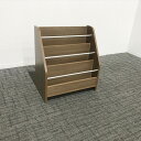 パンフレットスタンド レモダ 木製マガジンラック ロータイプ 【中古】
