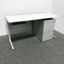 デスクワゴンセット 平デスク 3段ワゴン オフィスデスク 引出し無 イトーキ 【中古】