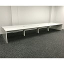 フリーアドレスデスク 8枚天板 両面タイプ オカムラ ホワイト 幅5600 【中古】