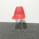 ミーティングチェア 肘無 レッド 【中古】