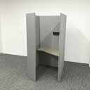 ブースデスク パネルデスク ドレープ テトラタイプ 引出し無 照明付 オフィスデスク オカムラ 【中古】