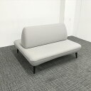 ロビーチェア 4人用 ナガレ プラットフォームタイプ背付 オカムラ グレー 【中古】