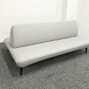 ロビーチェア 8人用 ナガレ プラットフォームタイプ背付 オカムラ グレー 【中古】