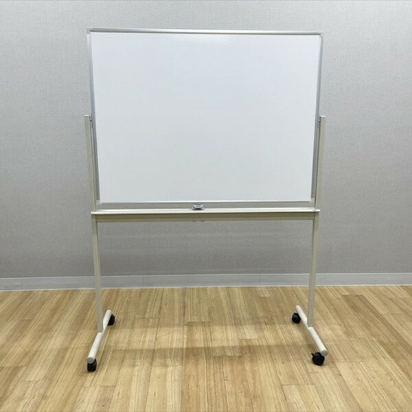 内田洋行 ウチダ ホワイトボード 脚付 両面式 暗線入り W1270 ペールグレイ 【中古】