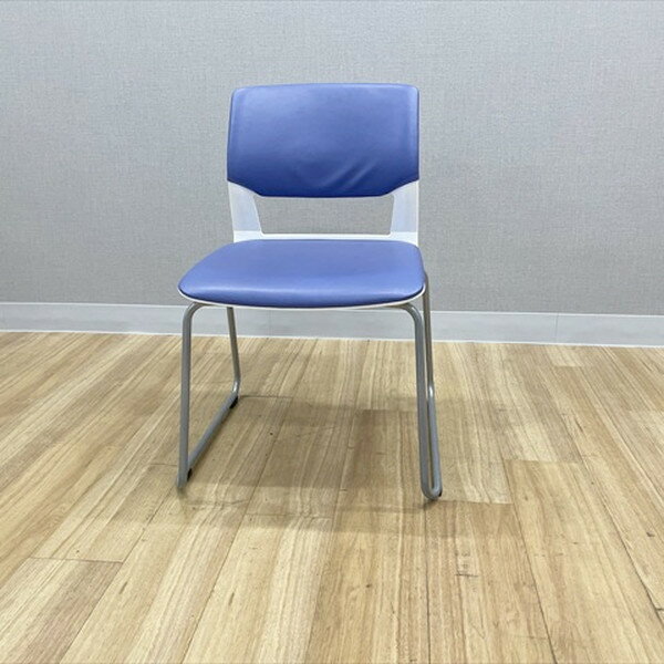 スタッキングチェア 肘無 背カバー・サークル脚タイプ コクヨ パンジー 【中古】