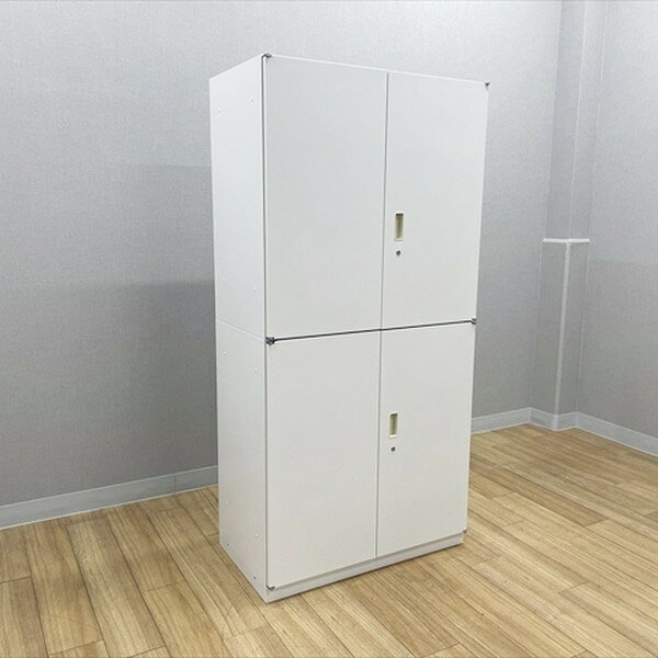 樂天商城 - 【中古】 両開キャビネット 上下書庫セット シンライン500 スチール オフィス W900 H1840 イトーキ ホワイト