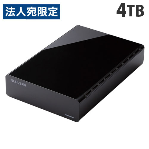 エレコム HDD USB3.0対応 外付けハードディスクドライブ 4TB ブラック ELD-CED040UBK PC用品 パソコン テレビ 外付け ハードディスク『代引不可』『送料無料（一部地域除く）』