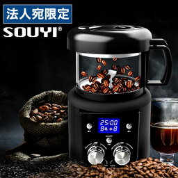 SOUYI コーヒー焙煎機 微調整機能付き ブラック SY-121N 焙煎機 焙煎器 ロースター 自家焙煎 家庭用 コーヒー 珈琲『送料無料（一部地域除く）』