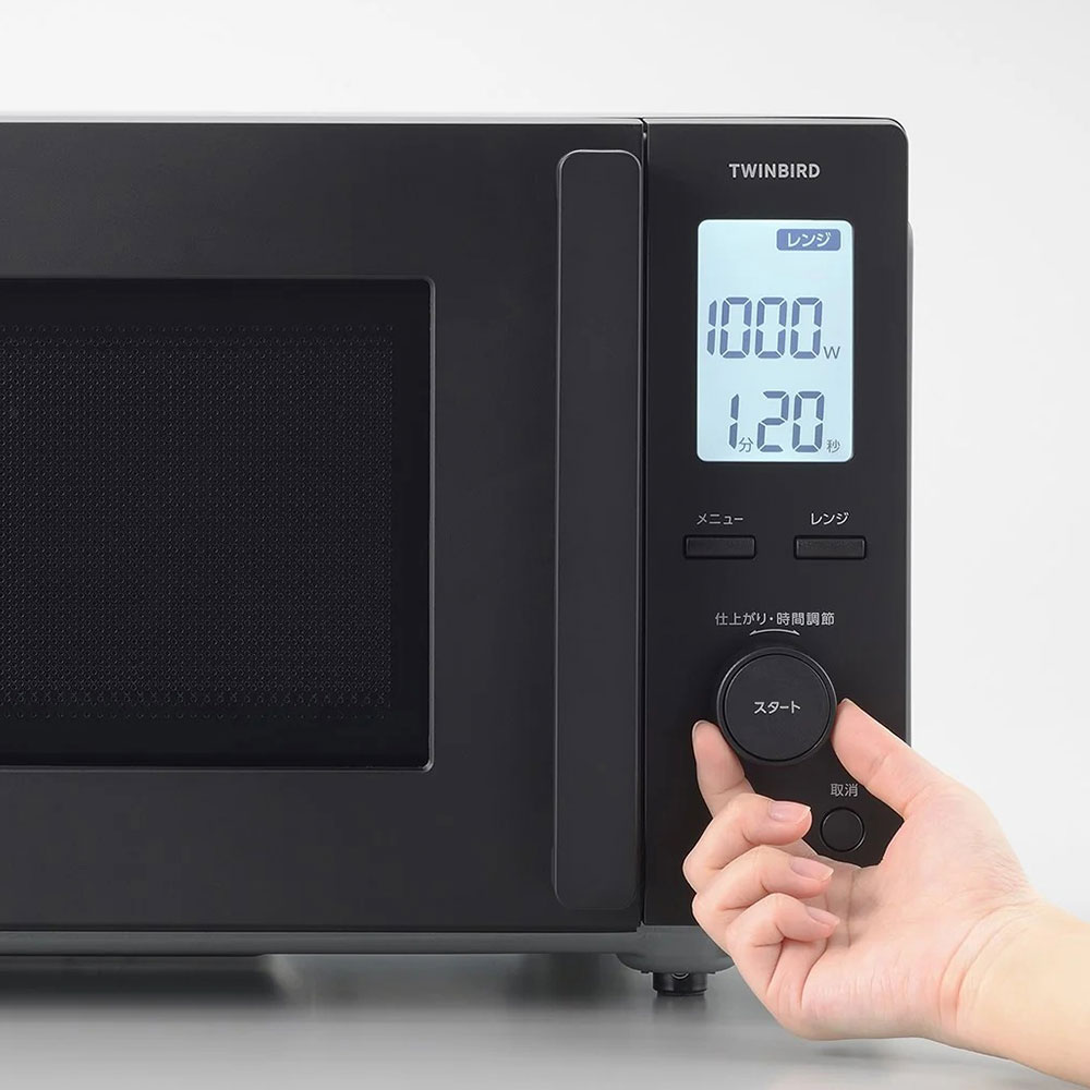 『取寄品』電子レンジ 18L フラット 単機能 赤外線センサー ブラック DR-F282B ツインバード『送料無料（一部地域除く）』