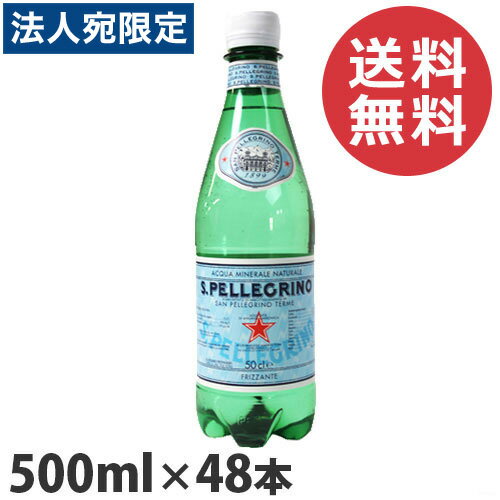 サンペレグリノ 炭酸水 SAN PELLEGRINO 500ml×48本 [ 水 ミネラルウォーター 飲料 硬水 炭酸水 ]『送料無料（一部地域除く）』