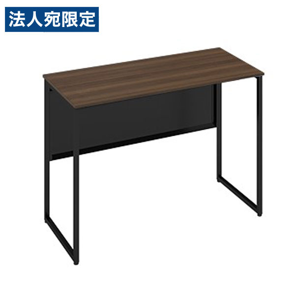 オカムラ ソリスト ホームデスク ブラック脚 W1000×D450×H720mm メラミン天板 プライズウッドダーク 8TS0FF MDY9 [ デスク 平机 リモートワーク ]『代引不可』『送料無料（一部地域除く）』