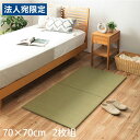 イケヒコ い草 ユニット畳 みらい 約70×70cm 2枚組 [ 置き畳 システム畳 サスティナブル 無地 シンプル ナチュラル 裏面滑り止め ]『代引不可』『送料無料（一部地域除く）』