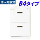 ファイリングキャビネット ホワイト B4-2CW『代引不可』『送料無料(一部地域除く)』