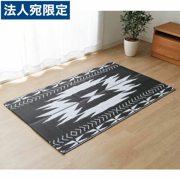 イケヒコ スルト アウトドア PPラグ レジャーシート ネイティブ 約87×140cm モノトーン(ブラック) SRT8..