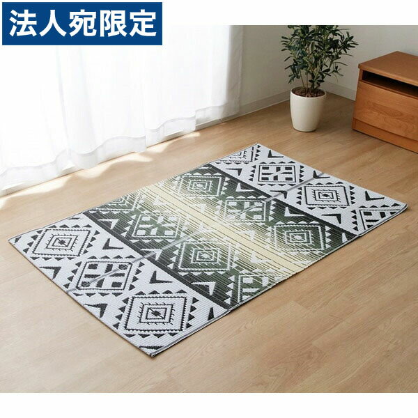 イケヒコ ワンダ アウトドア PPラグ レジャーシート エスニック 約87×140cm モノトーン(グレー) WND871..