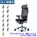 『期間限定ポイント10倍』『受注生産品』 オカムラ チェア コンテッサ セコンダ エクストラハイバック ポリッシュフレーム ブラックボディ 座クッション 可動肘...
