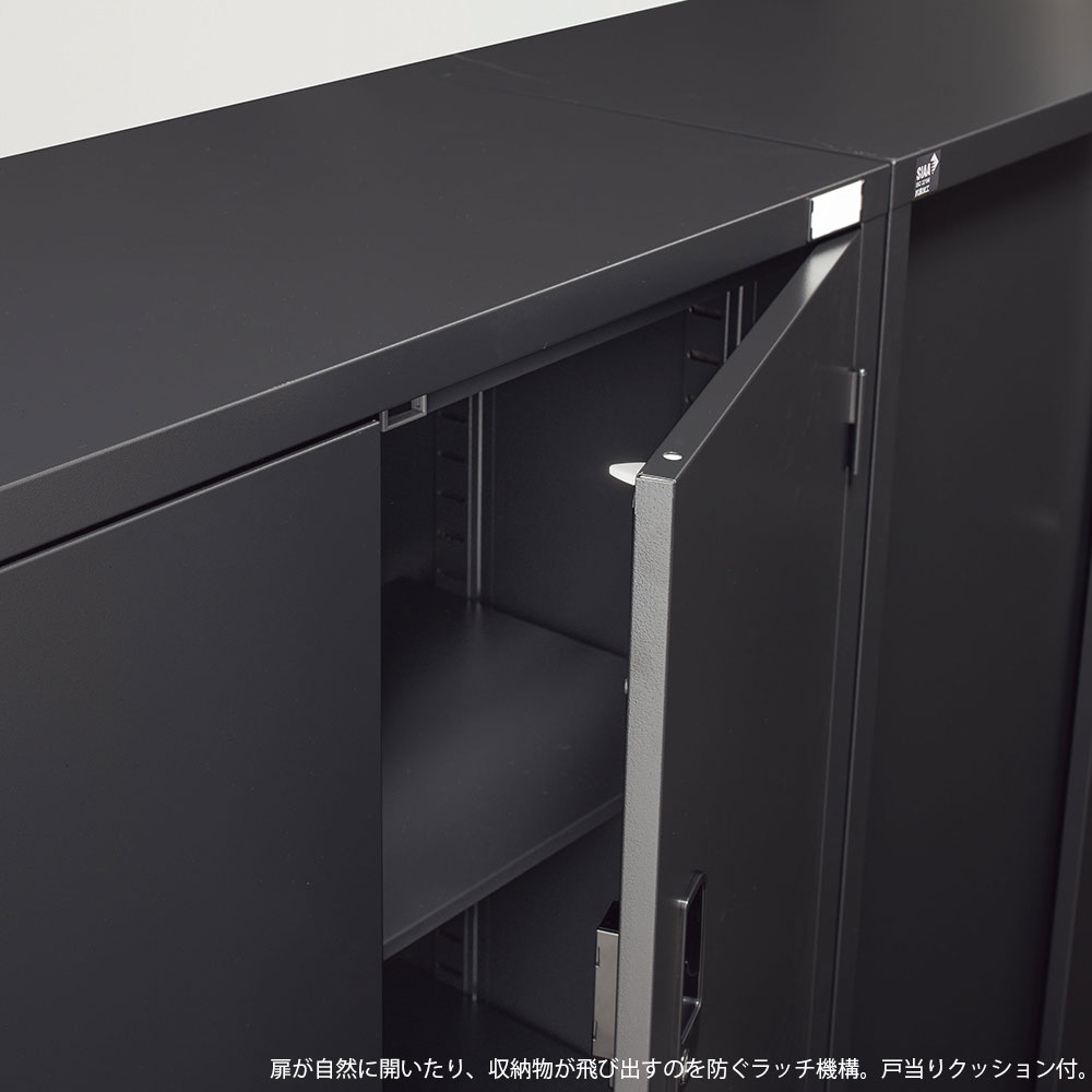 書庫 ALZシリーズ 両開き書庫 H1860mm ブラック ALZK-H36 スチール書庫 A4 黒 上品...