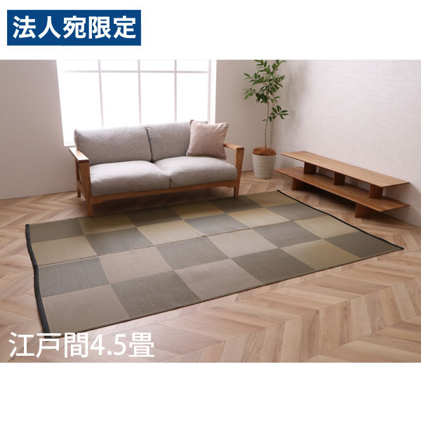 イケヒコ ポリプロピレンラグ ラフテル 江戸間4.5畳 (261×261cm) ブラック RFTL261261 [ 洗える PPラグ ラグ カーペット 国産 日本製 ]『代引不可』『送料無料（一部地域除く）』