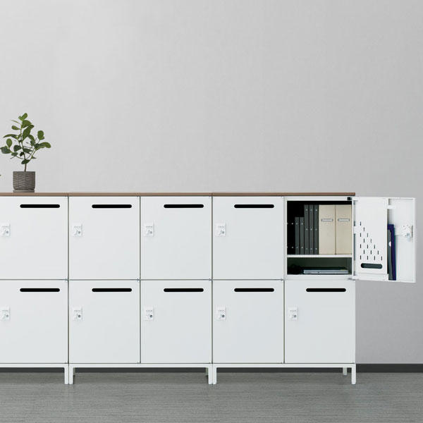『受注生産品』 生興 クウォール 4人用メールボックス ボタン錠 下置用 W900×D450×H1050mm RW45-N410P-B [ オフィス家具 収納 収納家具 ]『代引不可』『送料無料(一部地域除く)』 [3]