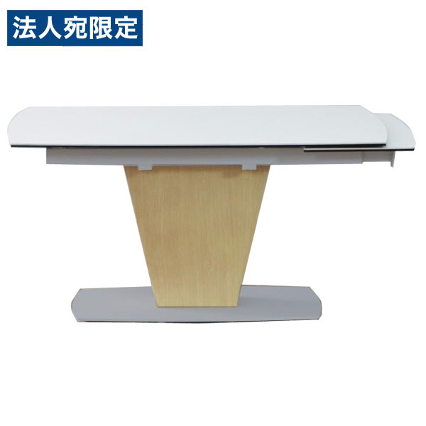 ダイニングテーブル UP シウバ 伸長式ダイニングテーブル セラミック 4人 6人 W140cm〜180cm 東馬 ホワイト 伸縮 テーブル おしゃれ『代引不可』『送料無料（一部地域除く）』