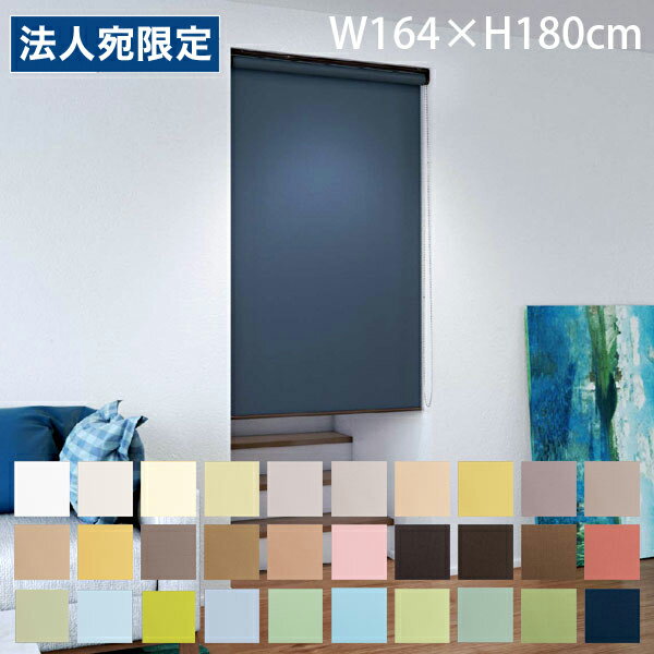 立川機工 ロールスクリーン ココルンベーシック オフホワイト 天井付け チェーン式右操作 W164×H180cm 窓 目隠し スクリーン 窓枠 チェーン式 FIRSTAGE『代引不可』『送料無料（一部地域除く）』