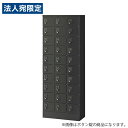 生興 小物入れロッカー 3列10段 30人用 ボタン錠 W600×D300×H1600mm ブラック KLKK-30-BBK 収納家具 ロッカー 小物 貴重品 ...