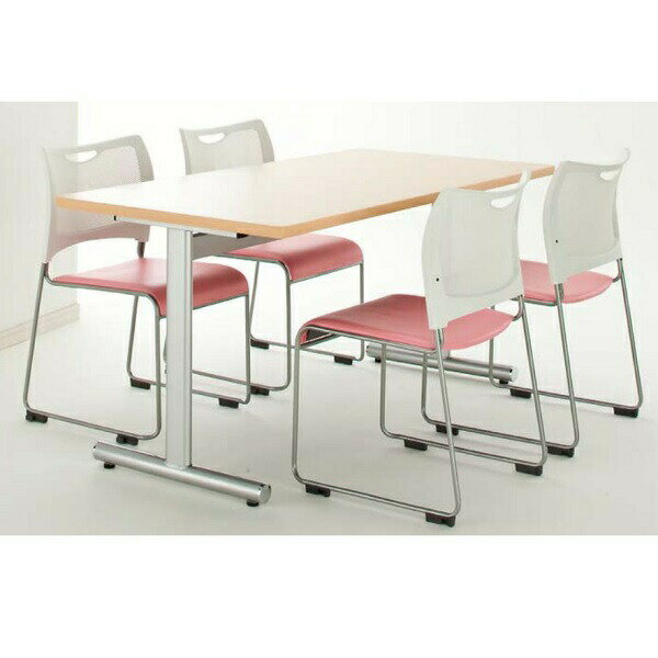 『受注生産品』アイリスチトセ ミーティングテーブル スタンダードオフィステーブル T字脚 四角天板 樹脂エッジ W1500×D750×H700mm CSOT-1575T『代引不可』『送料無料（一部地域除く）』