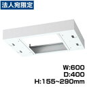 『受注生産品』生興 クウォール システム収納庫 W600上部カバー W600×D400×H155~290 RW4-TKH60『代引不可』『送料無料(一部地域除く)』(3)