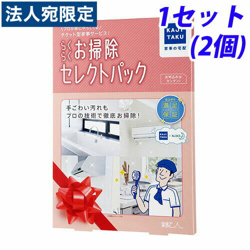 『プロのお掃除サービス』らくらくお掃除セレクトパック　2箇所セット『送料無料（一部地域除く）』