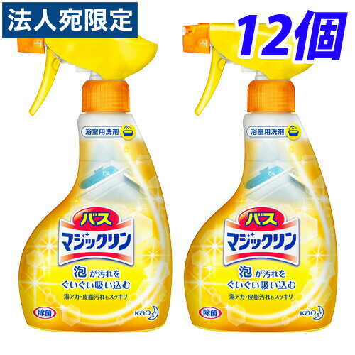 花王 バスマジックリン 泡立ちスプレー 本体 380ml×12個『送料無料（一部地域除く）』