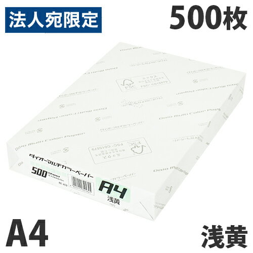 【FSC認証】カラーコピー用紙 ダイオーカラーマルチペーパー A4 浅黄(ライトブルー)500枚 水 青 チラシ..