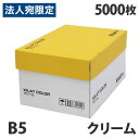カラーコピー用紙 クリーム B5 5000枚『送料無料(一部地域除く)』