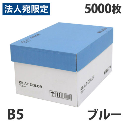 カラーコピー用紙 ブルー B5 5000枚『送料無料（一部地域除く）』 1