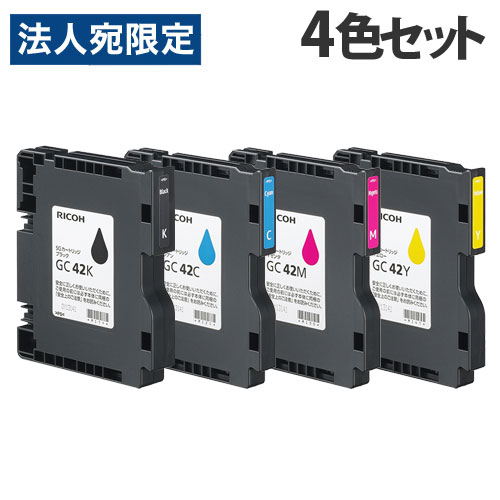 CANON - リコー SGカートリッジ GC42 純正品 Mサイズ 4色パック RICOH 純正品 純正インク インク 4色パック『送料無料（一部地域除く）』