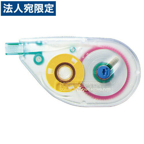 【必ずお読みください】お届け先の氏名に必ず法人名・屋号を記載ください。なお個人のお客様でもお届け先の氏名が法人名であればご注文いただけます。誤ってお届け先の氏名を個人名でご注文いただいた場合は、キャンセルさせていただきますのでご了承ください。透明ボディーの採用でテープ残量が一目瞭然。素材には再生ポリスチレンを用い、環境負荷に配慮しました。便利な巻き戻しボタン付き。グリーン購入法適合商品■商品詳細メーカー名：コクヨシリーズ名：ケシピタカラー：透明テープ寸法(mm×m)：6mm×10m再生材混合率：本体/RーPS100%購入単位：1個配送種別：在庫品【検索用キーワード】4901480480701　コクヨ TW-116T 4901480480701 修正テープ ケシピタ 6mm×10m B30624 筆記具・修正用品 修正テープ類 修正テープ（コクヨ） 51210359 5121-0359 こくよ KOKUYO 国誉