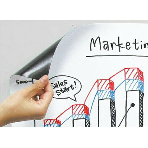 ソニック α-MAGホワイトボードシート 1800×900mm MS-338 マグネットシート 文具 事務用品 掲示用品 会議『送料無料（一部地域除く）』 2